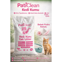 Pati Clean Bebek Pudra Kokulu 20 lt İnce Taneli  Kedi Kumu 